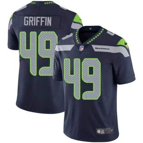 Men Seattle Seahawks #49 Shaquem Griffin Nike Navy Vapor Limited NFL Jersey->seattle seahawks->NFL Jersey
